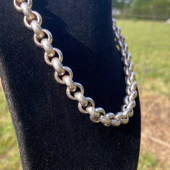 VTG Silver Tone Chain Necklace - Picture 3 of 3